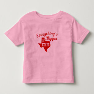 T-shirt Pour Les Tous Petits Tout est plus grand au Texas State Shape Toddler