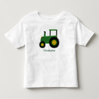Tracteur vert personnalisé