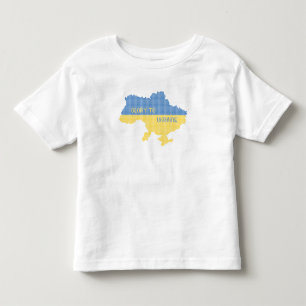 T-shirt Pour Les Tous Petits Tricot Ukraine texte de la carte d'Etat Gloire à l