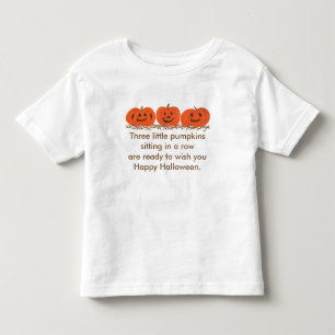 T-shirt Pour Les Tous Petits Trois petites chemises Halloween citrouilles