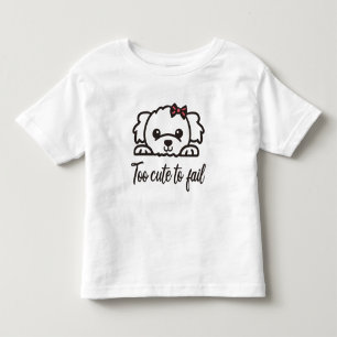 T-shirt Pour Les Tous Petits Trop mignon pour échouer(4)