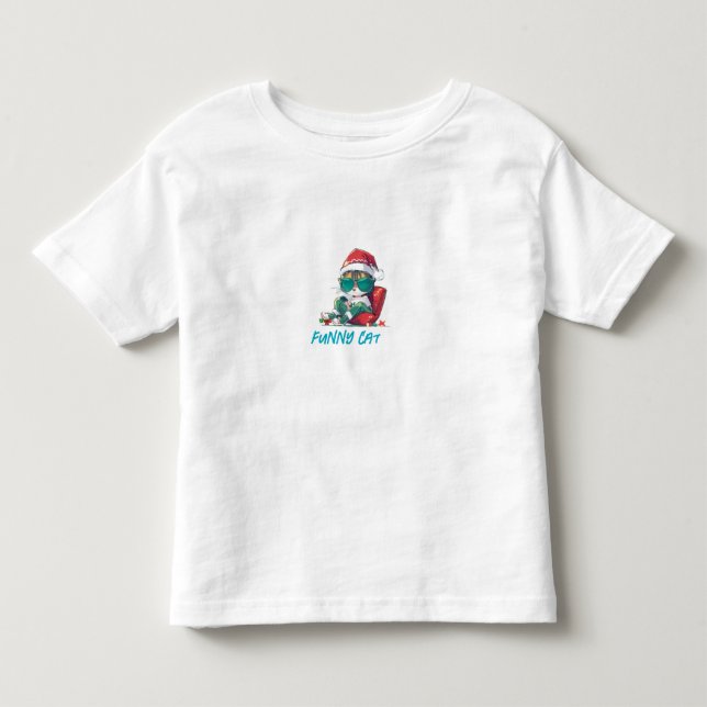 T-shirt Pour Les Tous Petits Un chat drôle (Devant)