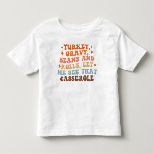 T-shirt Pour Les Tous Petits Un Dîner Rétro D'Action De Grâce