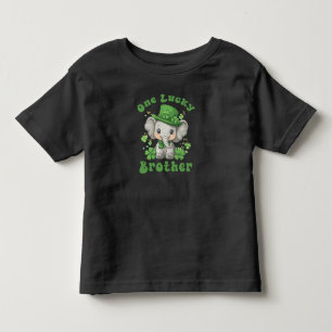 T-shirt Pour Les Tous Petits Un frère chanceux, éléphant mignon St.Patrick