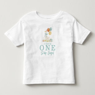 T-shirt Pour Les Tous Petits Un Garçon Bleu Canard Un Premier Anniversaire Drôl
