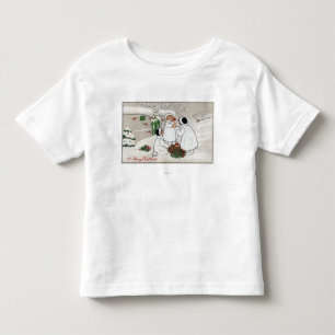 T-shirt Pour Les Tous Petits Un joyeux ChristmasPeople tenant des porcelets