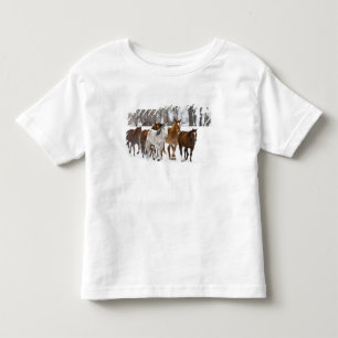 T-shirt Pour Les Tous Petits Un paysage hivernal de course