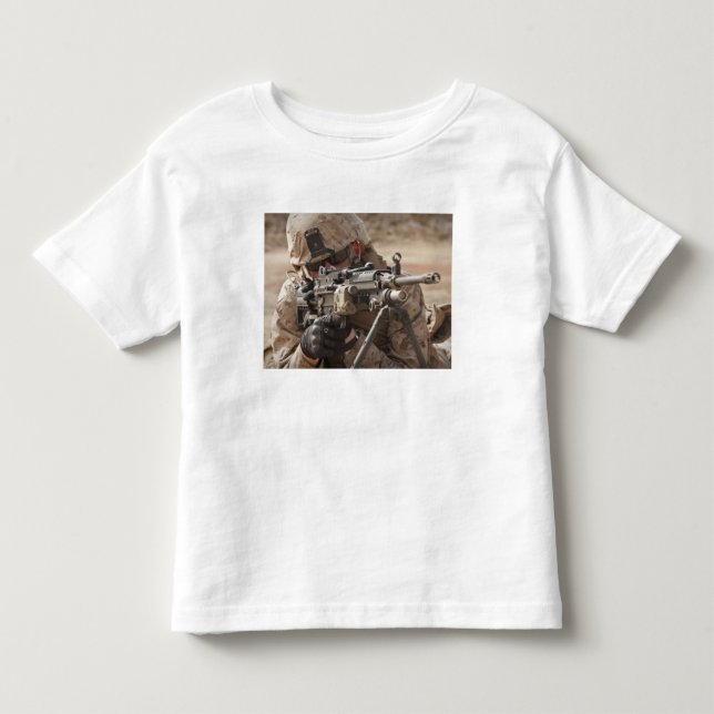 T-shirt Pour Les Tous Petits Un tireur automatique d'arme de l'équipe fournit u (Devant)