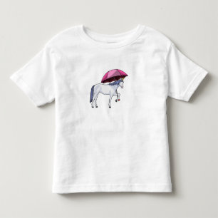 T-shirt Pour Les Tous Petits Unicorn avec Umbrella