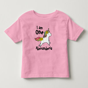 T-shirt Pour Les Tous Petits Unicorne avec arc-en-ciel Cute tournesol pour 1 an