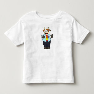 T-shirt Pour Les Tous Petits Vache comme enseignant avec Cravate
