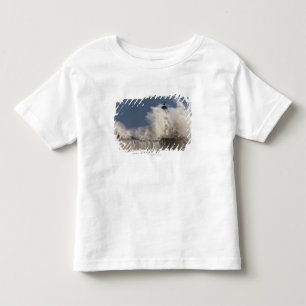 T-shirt Pour Les Tous Petits Vagues se brisant contre un phare