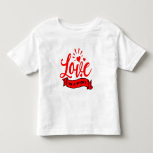 T-shirt Pour Les Tous Petits Valentine Coeurs Citer l'amour dans un