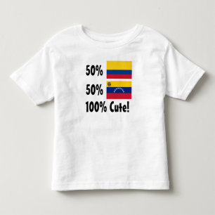 T-shirt Pour Les Tous Petits Vénézuélien de 50% 50% 100% colombien mignon