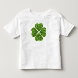 T-shirt Pour Les Tous Petits Verte shamrock mousseux à quatre feuilles
