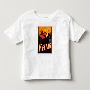 T-shirt Pour Les Tous Petits Vin potable de magicien de Kellar avec le diable