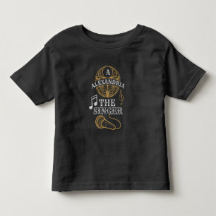 T-shirt Pour Les Tous Petits Vintage chanteur Monogram drôle microphone de mus
