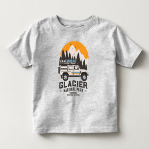 T-shirt Pour Les Tous Petits Vintage Glacier National Park Route Montana Vers