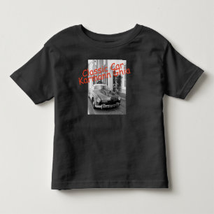 T-shirt Pour Les Tous Petits Voiture classique Karmann Ghia en bleu royal