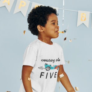 T-shirt Pour Les Tous Petits voiture de course garçon croisière dans l'âge