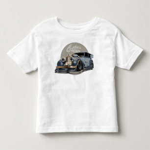 T-shirt Pour Les Tous Petits Voiture de course retro sci-fi personnalisée