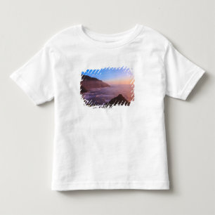 T-shirt Pour Les Tous Petits Vue côtière de falaise en Orégon au coucher du
