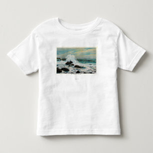 T-shirt Pour Les Tous Petits Vue de baie de Casco du surf et des roches