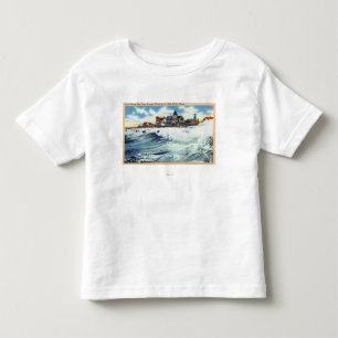 T-shirt Pour Les Tous Petits Vue de bord de mer d'avenue de vue de mer du surf