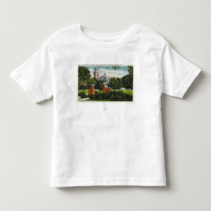 T-shirt Pour Les Tous Petits Vue de campus de Syracuse U montrant Lyman Hall