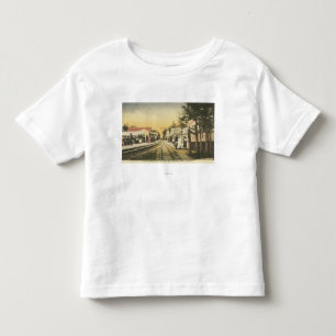 T-shirt Pour Les Tous Petits Vue de chemin de fer de rangée de badaud