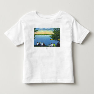 T-shirt Pour Les Tous Petits Vue de club national de régate de voilier sur le