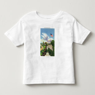 T-shirt Pour Les Tous Petits Vue de la bastion de drapeau et du mur de sud