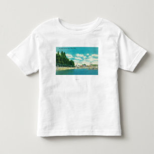 T-shirt Pour Les Tous Petits Vue de la plage et du pilier de ville