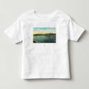 T-shirt Pour Les Tous Petits Vue de l'île de Cushing de la tête blanche
