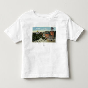 T-shirt Pour Les Tous Petits Vue de rue de Chambre et de parc d'état du mail
