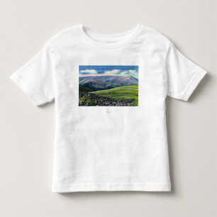 T-shirt Pour Les Tous Petits Vue de sommet de rail de dent, crêtes du nord
