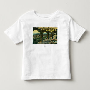 T-shirt Pour Les Tous Petits Vue de ville d'une mission, expo de Panama-CA