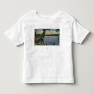 T-shirt Pour Les Tous Petits Vue d'entraînement de rivage de lac, près de
