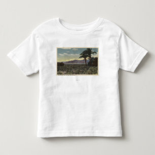 T-shirt Pour Les Tous Petits Vue des dates s'élevant près de la mer de Salton