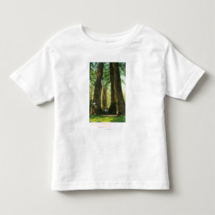 T-shirt Pour Les Tous Petits Vue des jumeaux de séquoia au grand verger d'arbr
