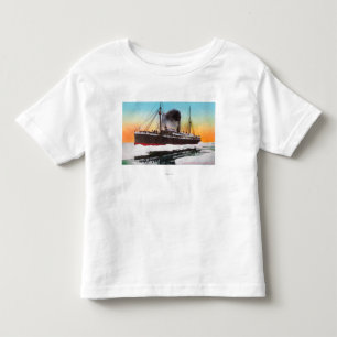 T-shirt Pour Les Tous Petits Vue d'un vapeur dans une confiture de glace