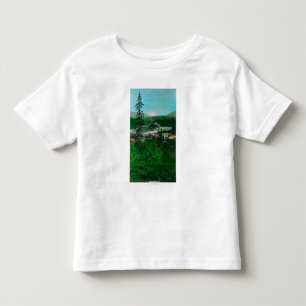 T-shirt Pour Les Tous Petits Vue éloignée de crête et de ville de glacier