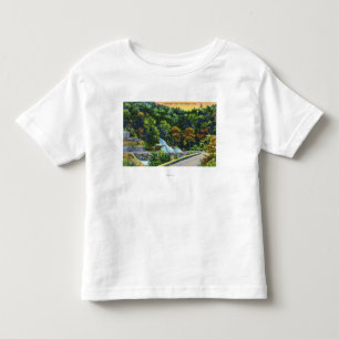 T-shirt Pour Les Tous Petits Vue en fer à cheval de courbe des automnes de
