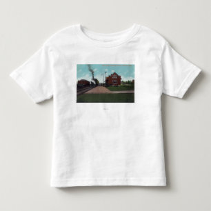 T-shirt Pour Les Tous Petits Vue extérieure de station de passager d'île de