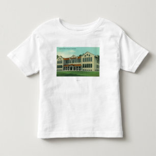T-shirt Pour Les Tous Petits Vue extérieure d'école de Longfellow
