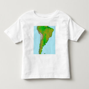 T-shirt Pour Les Tous Petits Vue topographique de l'Amérique du Sud