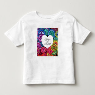 T-shirt Pour Les Tous Petits Watercolor Rainbow Mandala With Heart