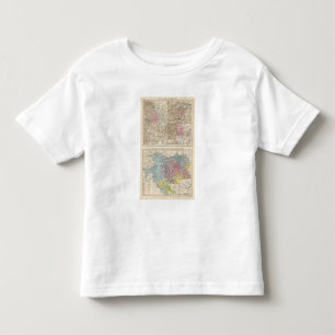 T-shirt Pour Les Tous Petits Wien, Prag, carte de Budapest