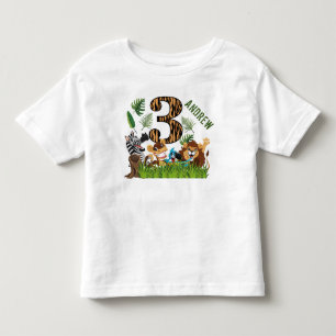 T-shirt Pour Les Tous Petits Wild and Three 3Birthday