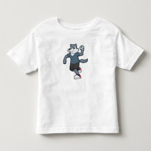 T-shirt Pour Les Tous Petits Wolf Handball joueur Handball